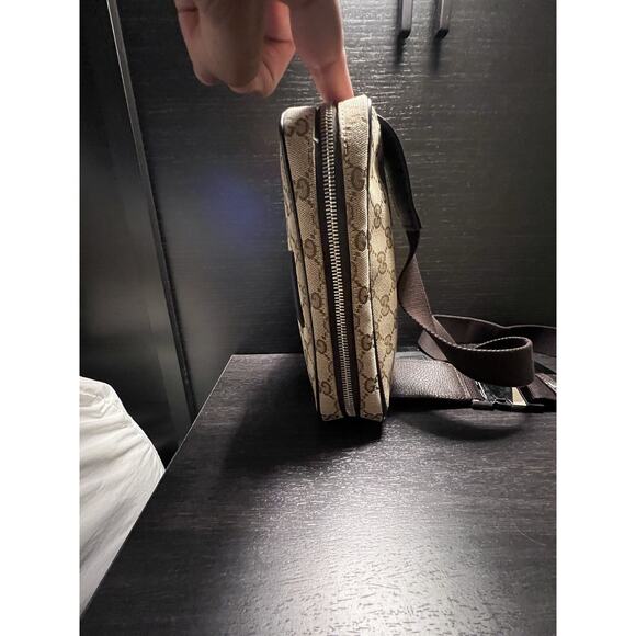 Gucci GG Canvas Monogram Belt Bag Fanny Pack Designer Beige Brown - Picture 4 of 16